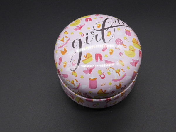 Металеві подарункові коробочки. "It's a Girl". 8х8см