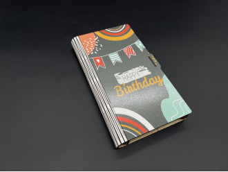 Скринька-конверт для грошей. "Happy Birthday". 17х10х2см