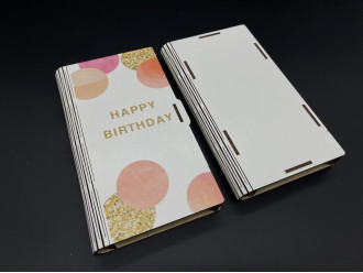 Скринька-конверт для грошей. "Happy Birthday". 17х10х2см