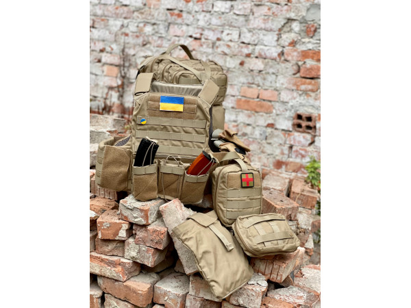 Быстросъемная тактическая аптечка военная с системой MOLLE в цвете Multicam, нейлон 500D, водостойкая