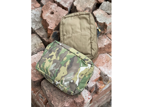 Тактическая аптечка из водостойкого материала с системой MOLLE в расцветке Coyote, с люверсом для стока воды