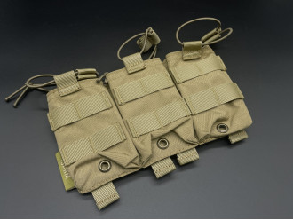 Підсумок для зберігання магазинів із системою Molle, об'ємом на 3 магазини, колір Coyote, водостійкий