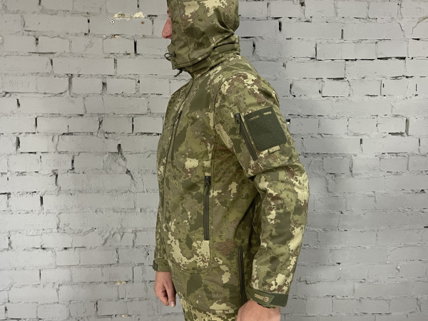 Тактична куртка чоловіча Multicam Combat турецького виробництва, розмір L, вітро- та водостійка