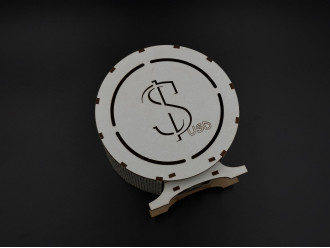 Копілка сімейний бюджет USD.Колір білий. 14х8см