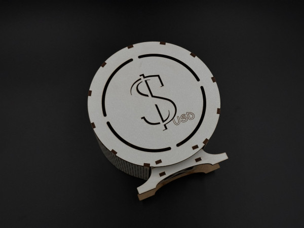 Копілка сімейний бюджет USD.Колір білий. 14х8см