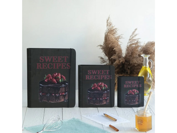 Книга для записів кулінарних рецептів "Sweet recipes" А6 16,5х13см