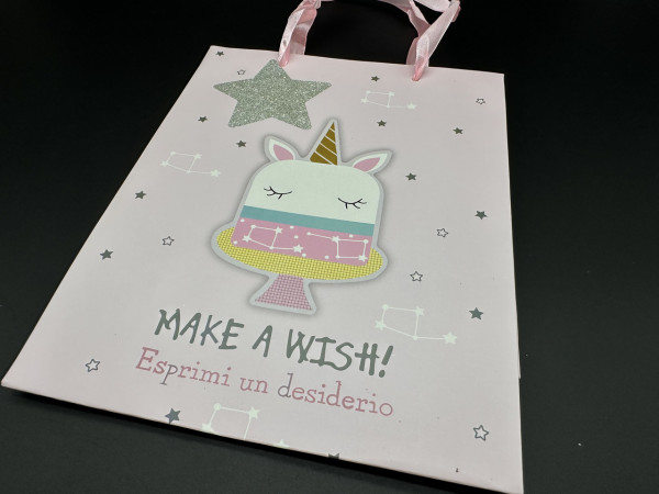 Подарунковий пакет. MAKE A WISH.   18х23х8см