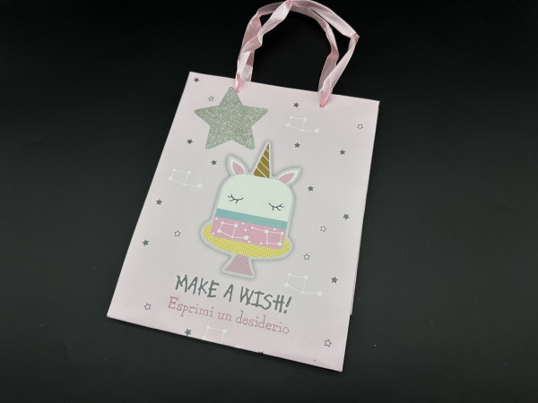 Подарунковий пакет. MAKE A WISH.   18х23х8см
