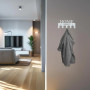 Ключниця настінна металічна 17х8см. Колір "білий" Sweet Home 5 гачків