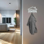 Ключниця настінна металічна 24х14.5см. Колір "чорний" Home 6 гачків