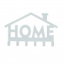 Ключниця настінна металічна 24х14.5см. Колір "чорний" Home 6 гачків