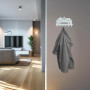 Ключниця настінна металічна 24х15см. Колір "білий" Home 6 гачків