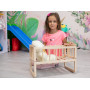 Детская деревянная игрушка. Кукольная кровать. Экопродукт. 44х26х31см