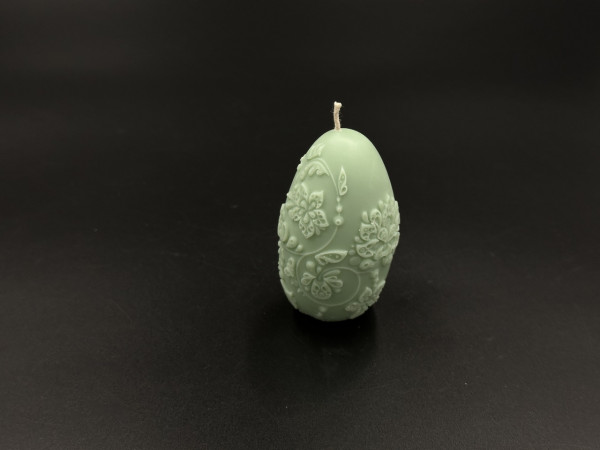 Свічка соєва "Happy Easter "яйце 7 см 50 грам. Колір м'ятний.