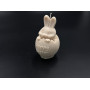 Свічка соєва "Happy Easter "зайчик в яйці 10см 125грам. Колір бежевий.