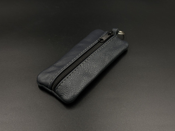 Ключниця шкіряна Синій 6,5х15,8см
