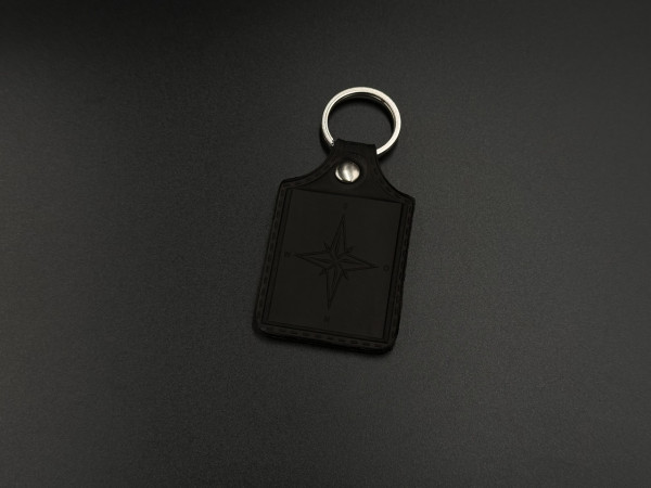 Брелок шкіряний. Peugeot. 43x65мм. Колір Чорний.