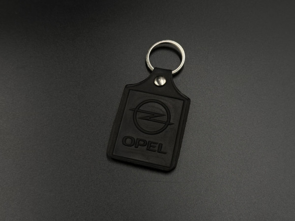 Брелок шкіряний. Opel. 43x65мм. Колір Чорний.