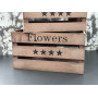 Дерев'яні ящики коричневого кольору "Flowers". 40х31х22см
