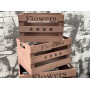 Дерев'яні ящики коричневого кольору "Flowers". 40х31х22см