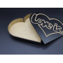 Скринька-заготовка Love is.... МДФ. Колір чорний. 21,5х20х3,5см