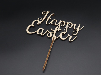 Дерев'яні заготовки з фанери. Топер. Happy Easter. 16х19 см
