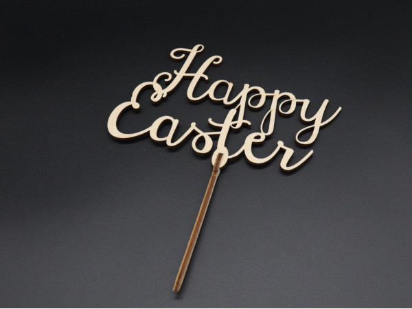 Дерев'яні заготовки з фанери. Топер. Happy Easter. 16х19 см