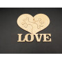 Дерев'яні заготовки з фанери. LOVE, пазл. 11.5х11см