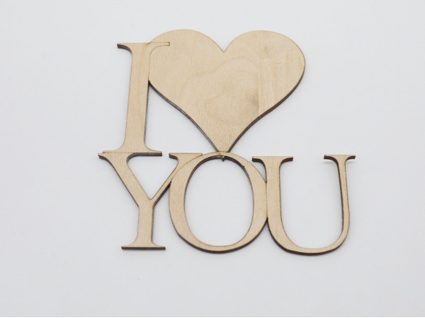 Дерев'яні заготовки з фанери. I LOVE YOU. 12х12см