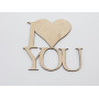 Дерев'яні заготовки з фанери. I LOVE YOU. 12х12см