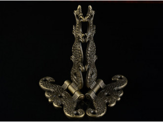 Петля фігурна. Колір "стара латунь". 114х70мм