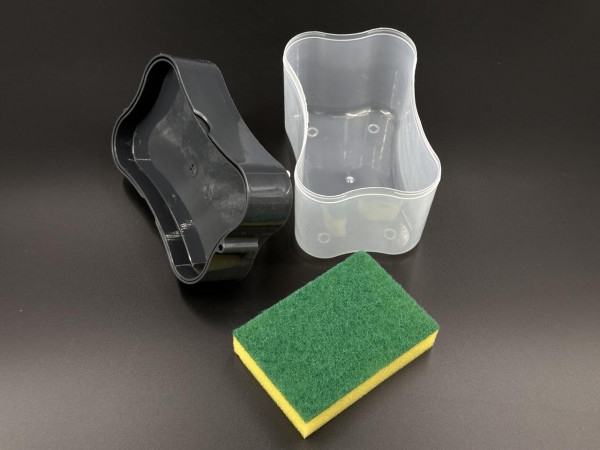 Дозатор для миючого засобу, 380 мл, з підставкою для губки Soap Pump Sponge Caddy / Диспенсер натискний для ми
