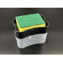 Дозатор для моющего средства, 380 мл, с подставкой для губки Soap Pump Sponge Caddy / Диспенсер нажимной для мы