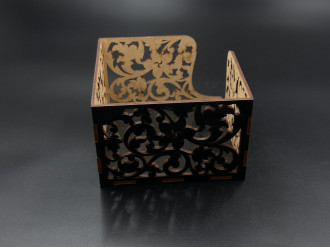 Серветниця. Колір чорний. 13,5х13,5х9см