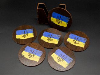 Комплект підставок в коробочці, 6шт., тоновані, 10х11см