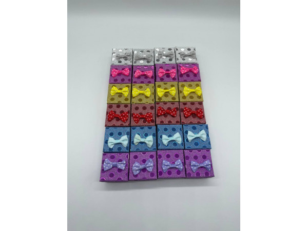 Коробки подарункові з бантиком. 5х5см. 24шт/уп.