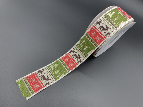 Стрічка декоративна. Новорічна. 4см. 20м/рул.