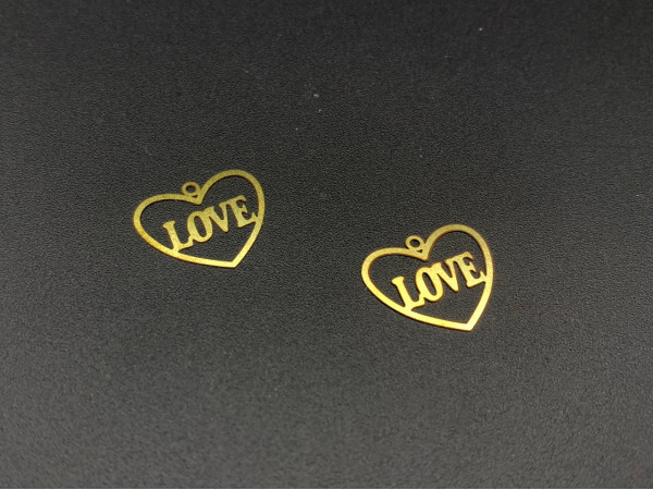 Металеві вироби. Підвіска. LOVE. 16х13мм