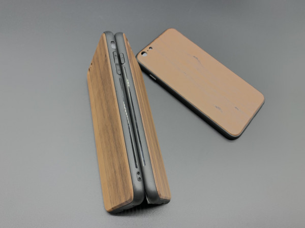 Дерев'яний чохол на смартфон iPhone 6/6s PLUS протиударний "Горіх" під гравіювання