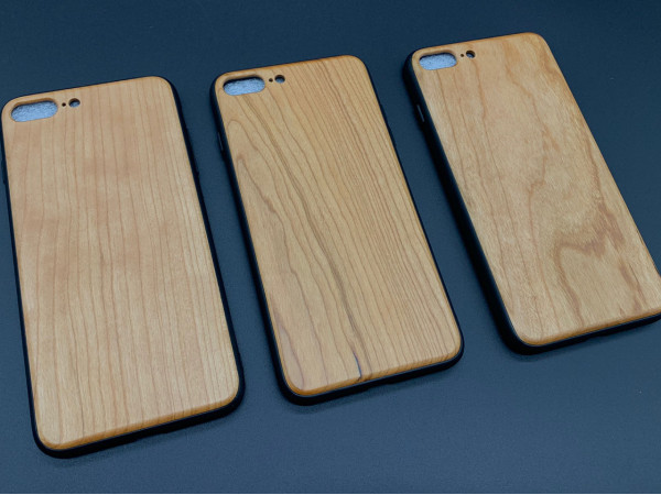 Бампер для смартфона iPhone 7/8 PLUS дерев'яний колір "вільха" під гравіювання