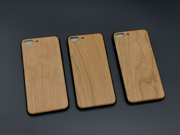 Бампер для смартфона iPhone 7/8 PLUS дерев'яний колір "вільха" під гравіювання