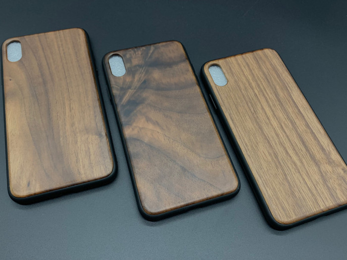 Дерев'яний чохол для гравіювання. IPHONE XS MAX. Колір "горіх".