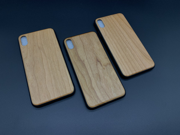 Бампер дерев'яний для смартфона iPhone XS MAX колір "вільха" під гравіювання