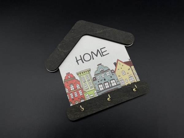 Вiшалка-ключниця "Home" 18х18см