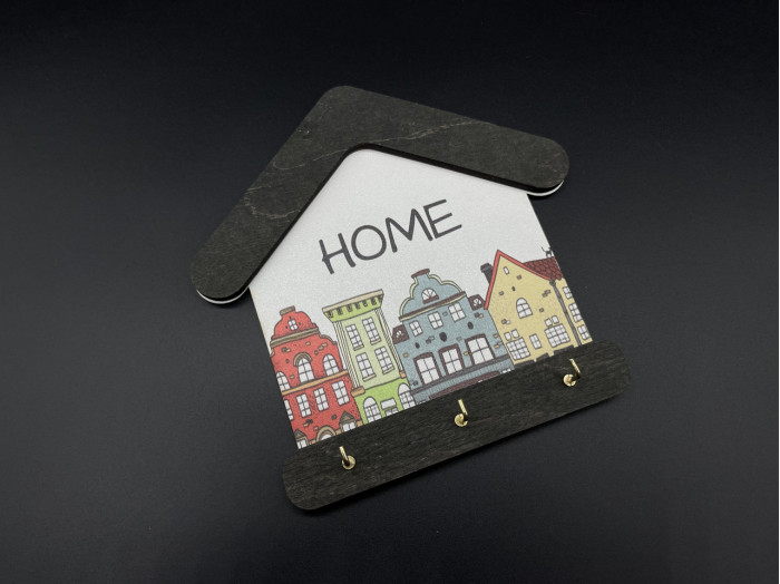 Вешалка-ключница "Home" 18х18см