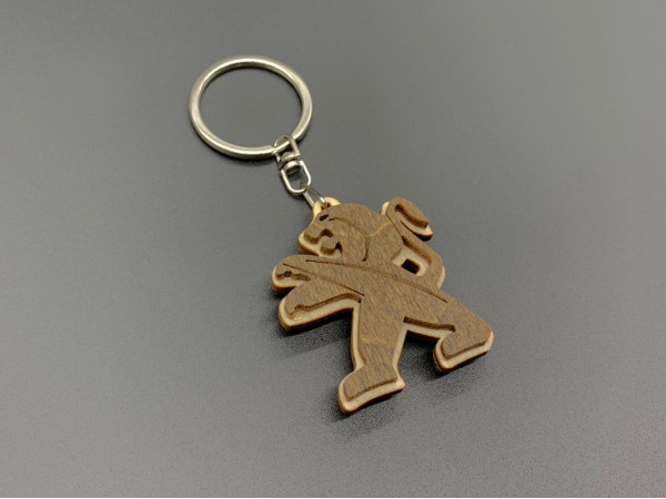 Брелок дерев'яний Peugeot. 4.5 см