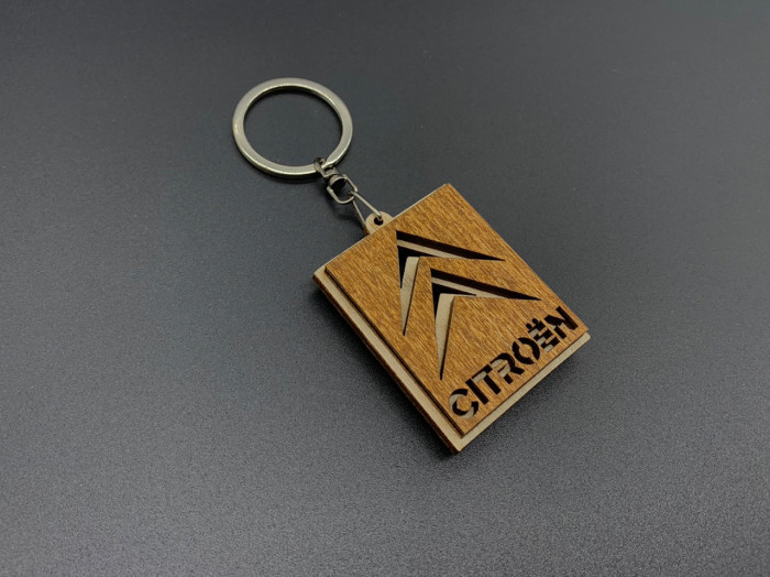 Брелок дерев'яний Citroën. 5см