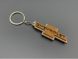 Брелок деревянный Chevrolet. 7см