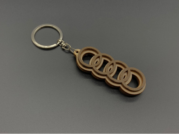 Брелок дерев'яний Audi. 7см