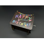 Музыкальная шкатулка шарманка из темного дерева Happy Birthday 12х10х8см шкатулки с Днем рождения
